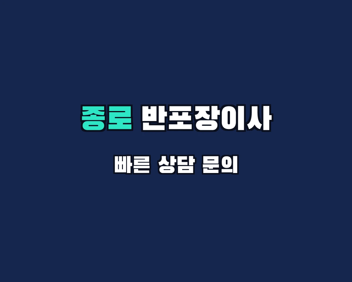 서울특별시 종로구 반포장이사