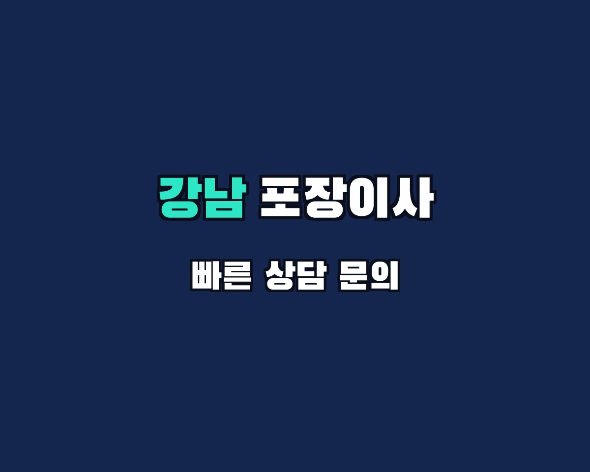 서울특별시 강남구 포장이사